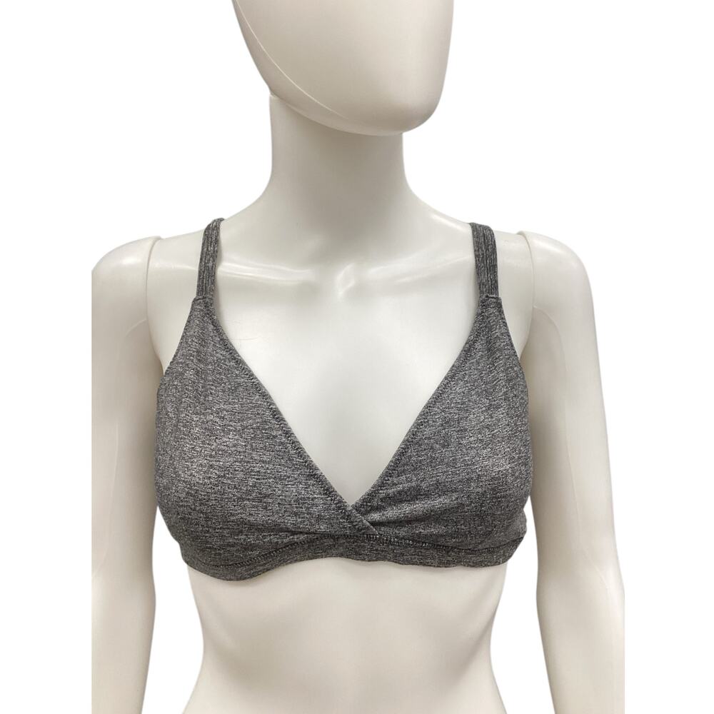 Free People Women’s Bra Top Size L Polyester Spandex Blend Soft Gray